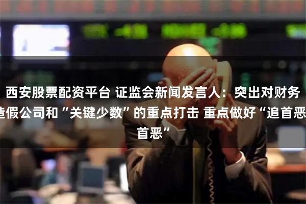 西安股票配资平台 证监会新闻发言人：突出对财务造假公司和“关键少数”的重点打击 重点做好“追首恶”